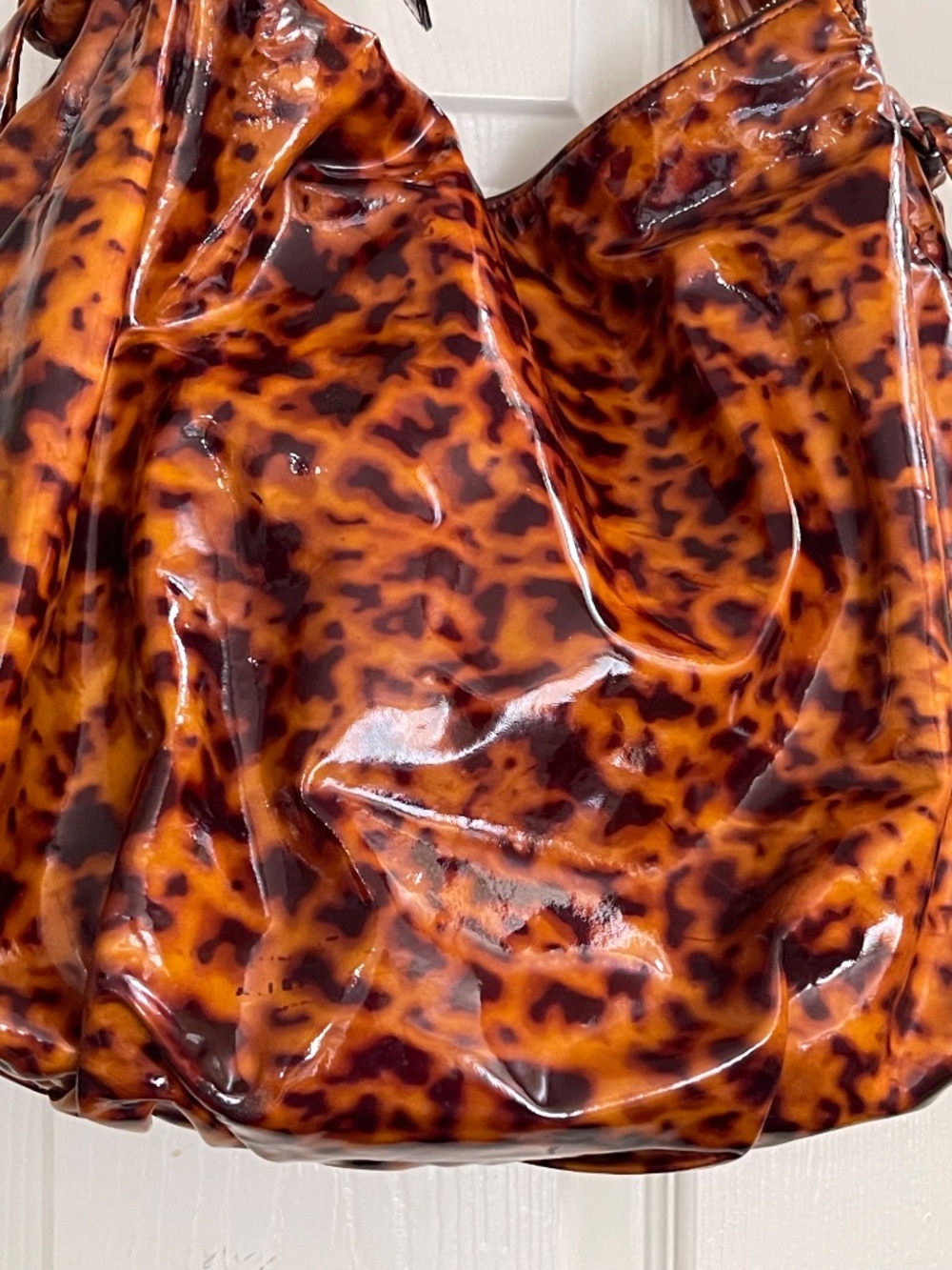 Vintage Gucci Hysteria Hobo Bag Brown Patent Leather Large - Picture 11 of 16